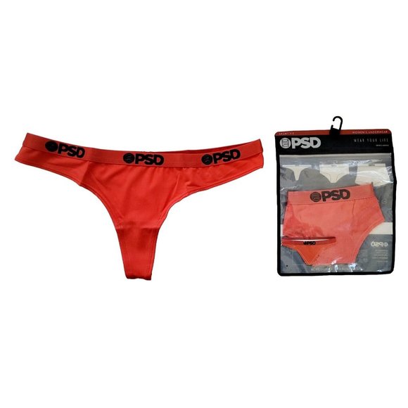 PSD Other - PSD Underwear Womens Thong - PSD Underwear Thong Red, Moisture Wicking, Large